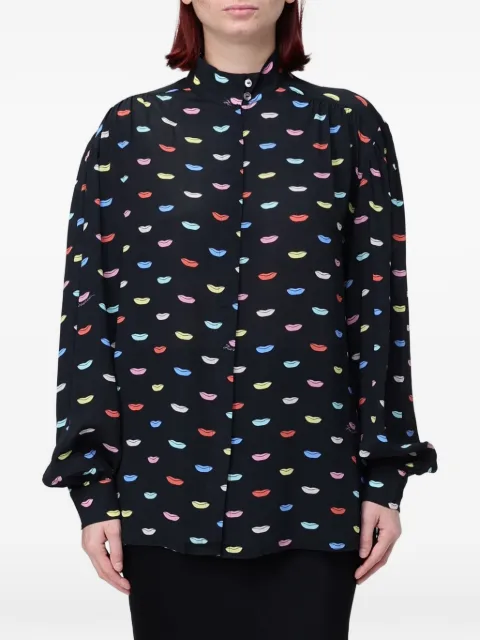 Fiorucci lips-print high-neck shirt