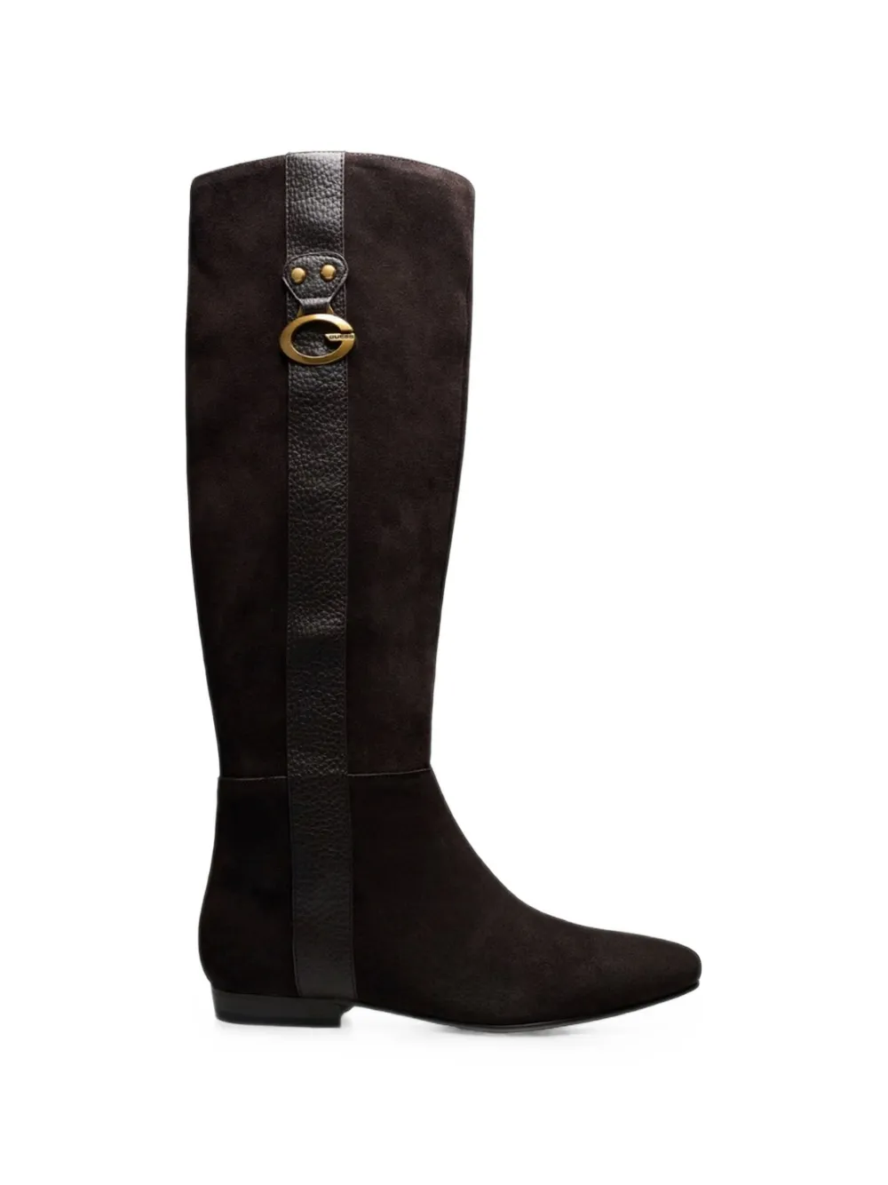 GUESS USA logo-plaque knee-high boots - Marron GUESS USA logo-plaque knee-high boots - Marron