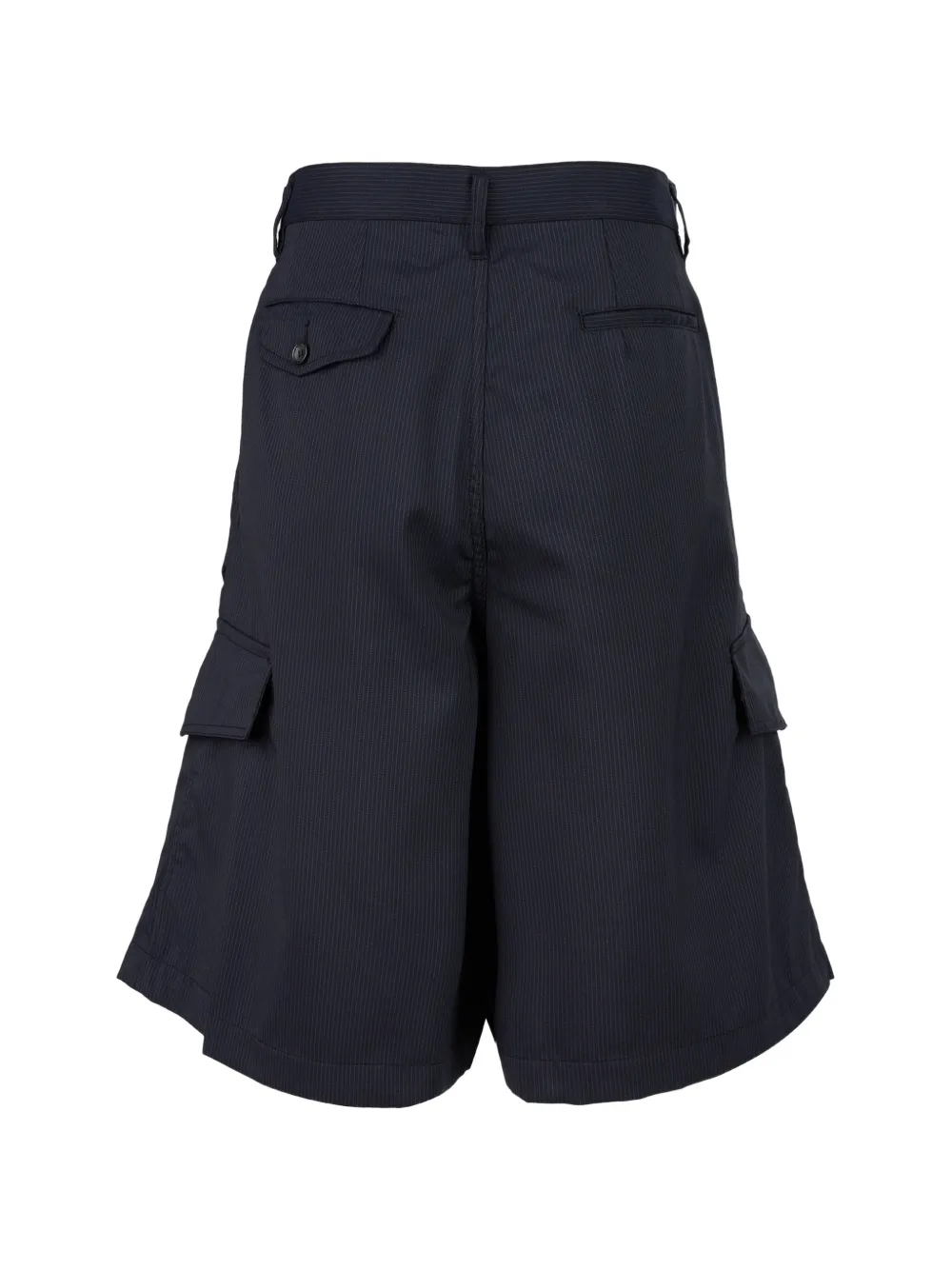 Comme Des Garçons Shirt pinstripe-pattern cargo shorts Blauw