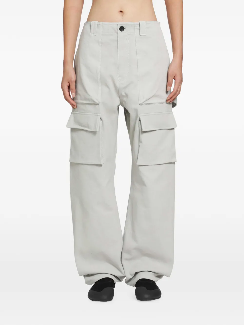 LOEWE multi-pocket hammer-loop cargo wide-leg pants