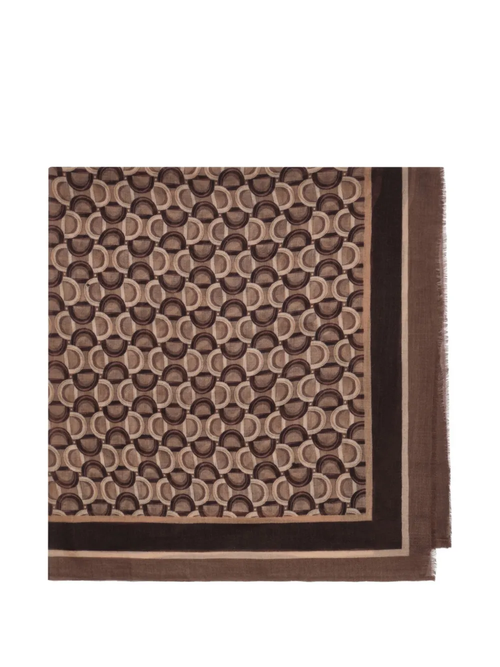 MALIPARMI geometric-print fringed scarf