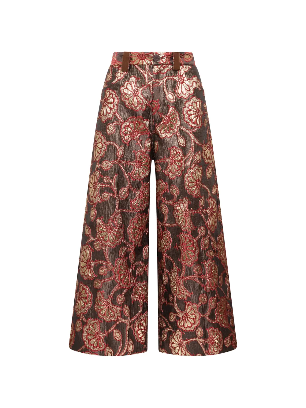 MALIPARMI Gilded Garden jacquard wide-leg trousers