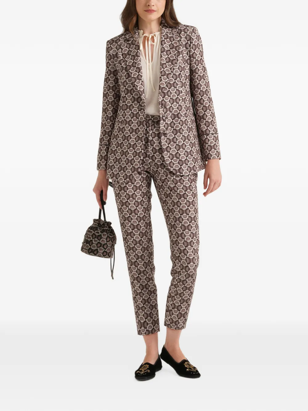 MALIPARMI Graphic Orbit broek Bruin