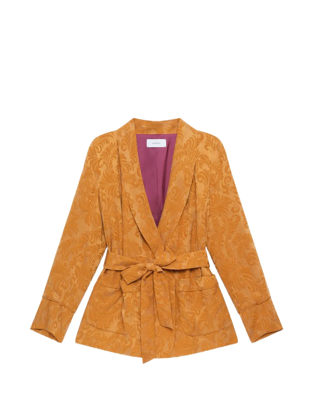 MALIPARMI damask-jacquard wrap jacket
