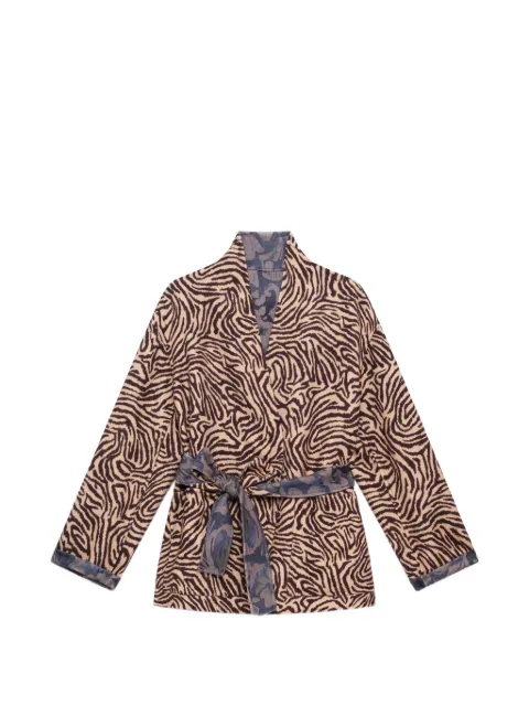 MALIPARMI Double Trouble zebra-print belted jacket