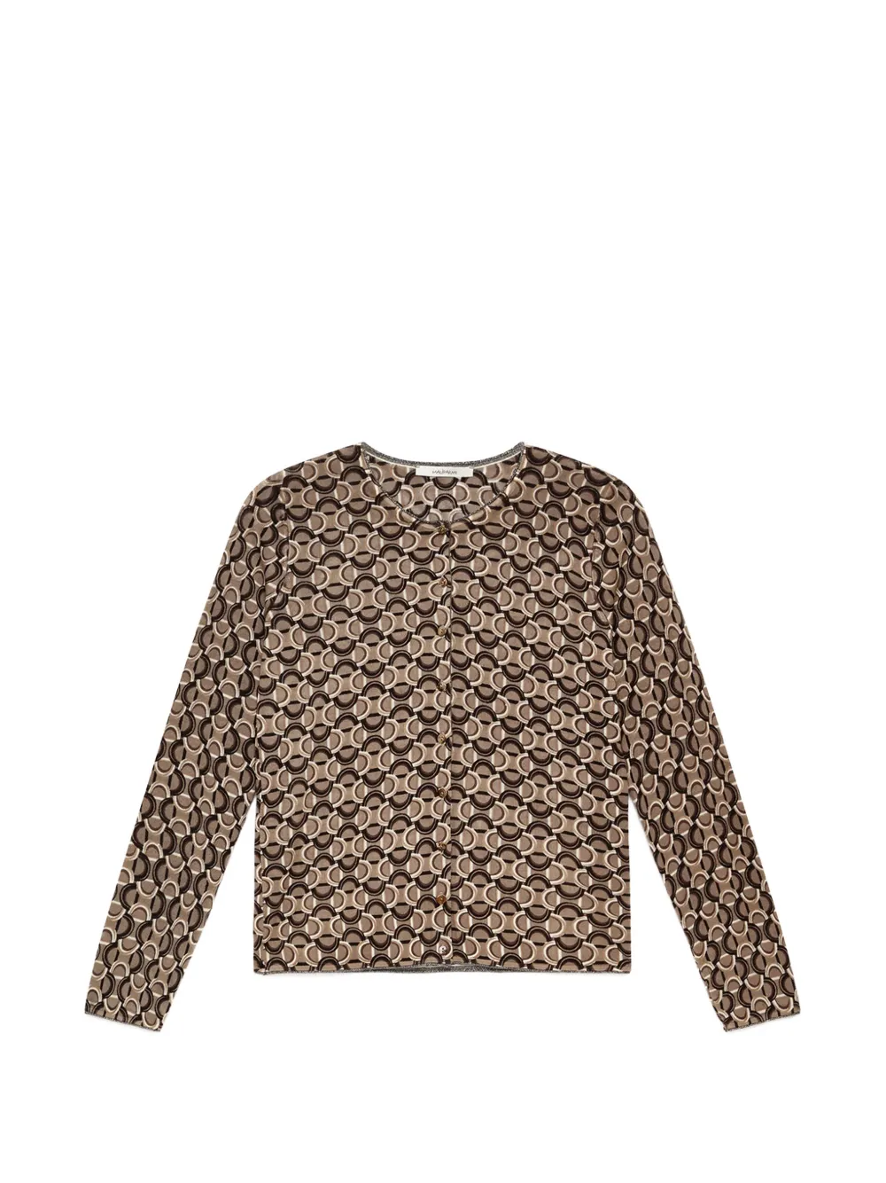 MALIPARMI geometric-print wool cardigan