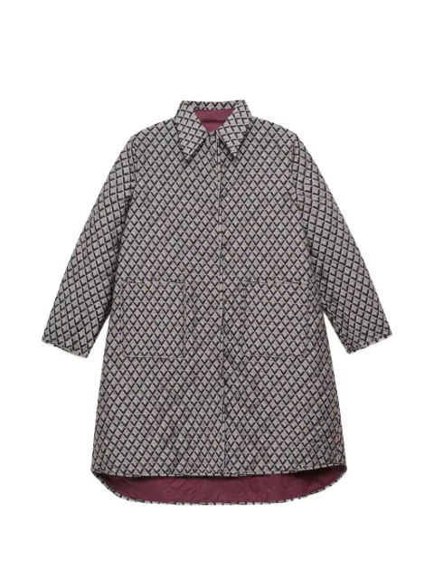 MALIPARMI reversible geometric-jacquard coat