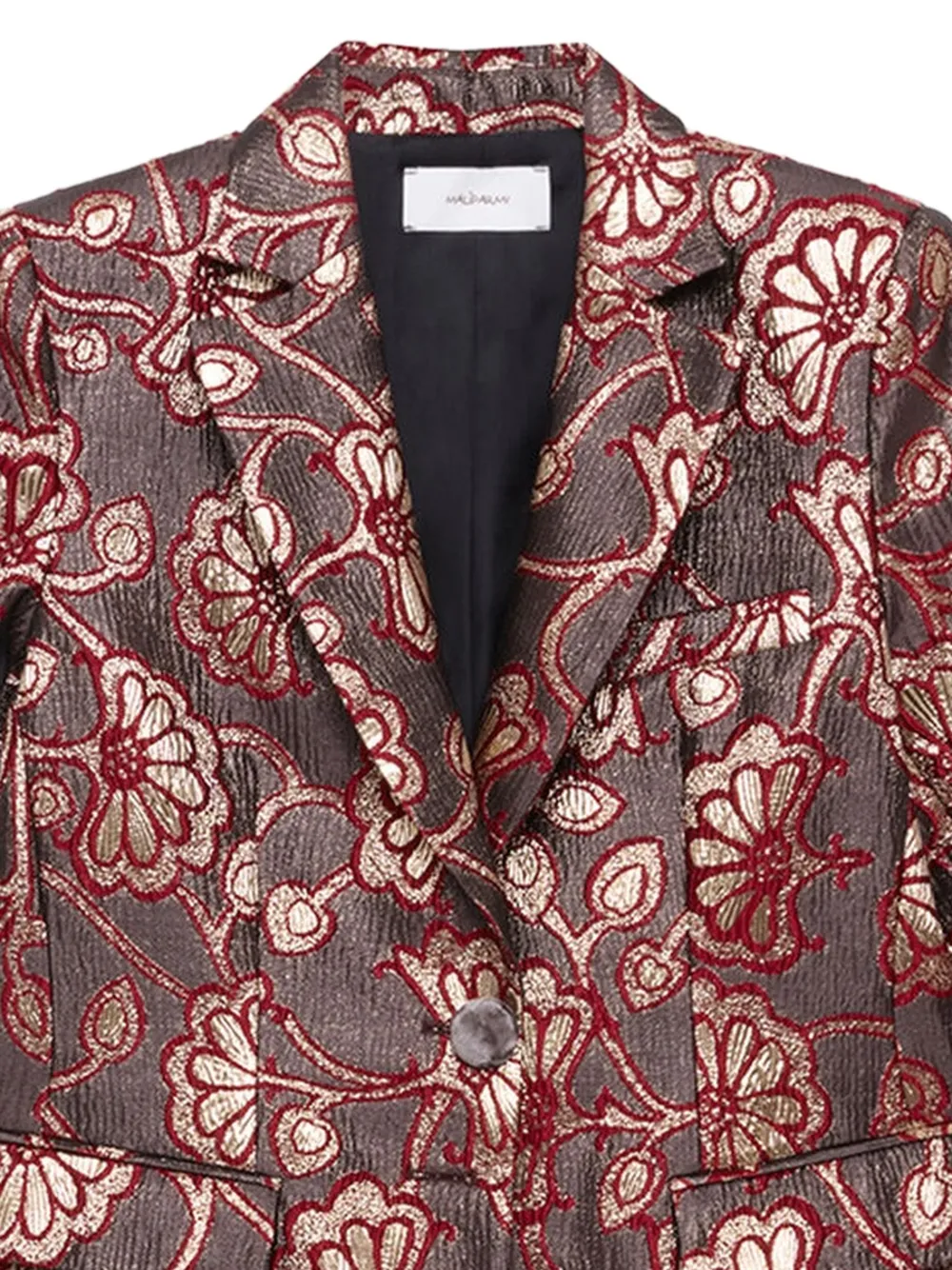 MALIPARMI Blazer met verguld tuinmotief Bruin