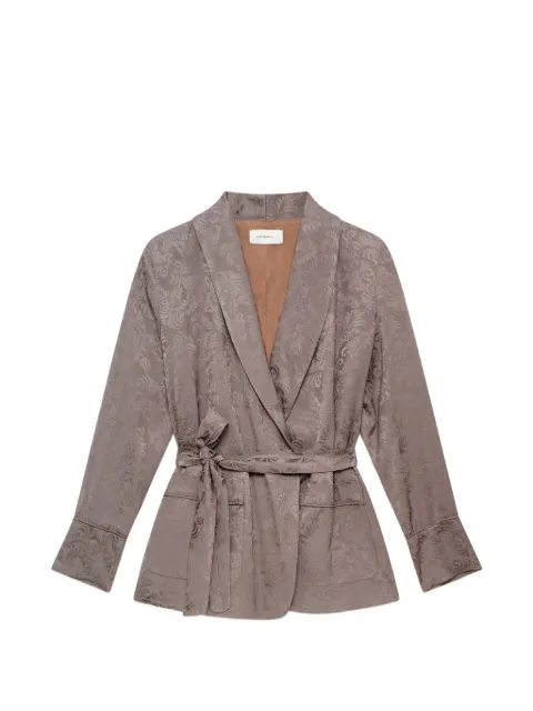 MALIPARMI blazer à motif damassé en jacquard