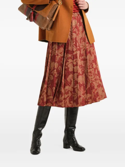 MALIPARMI Sweet Foliage pleated skirt