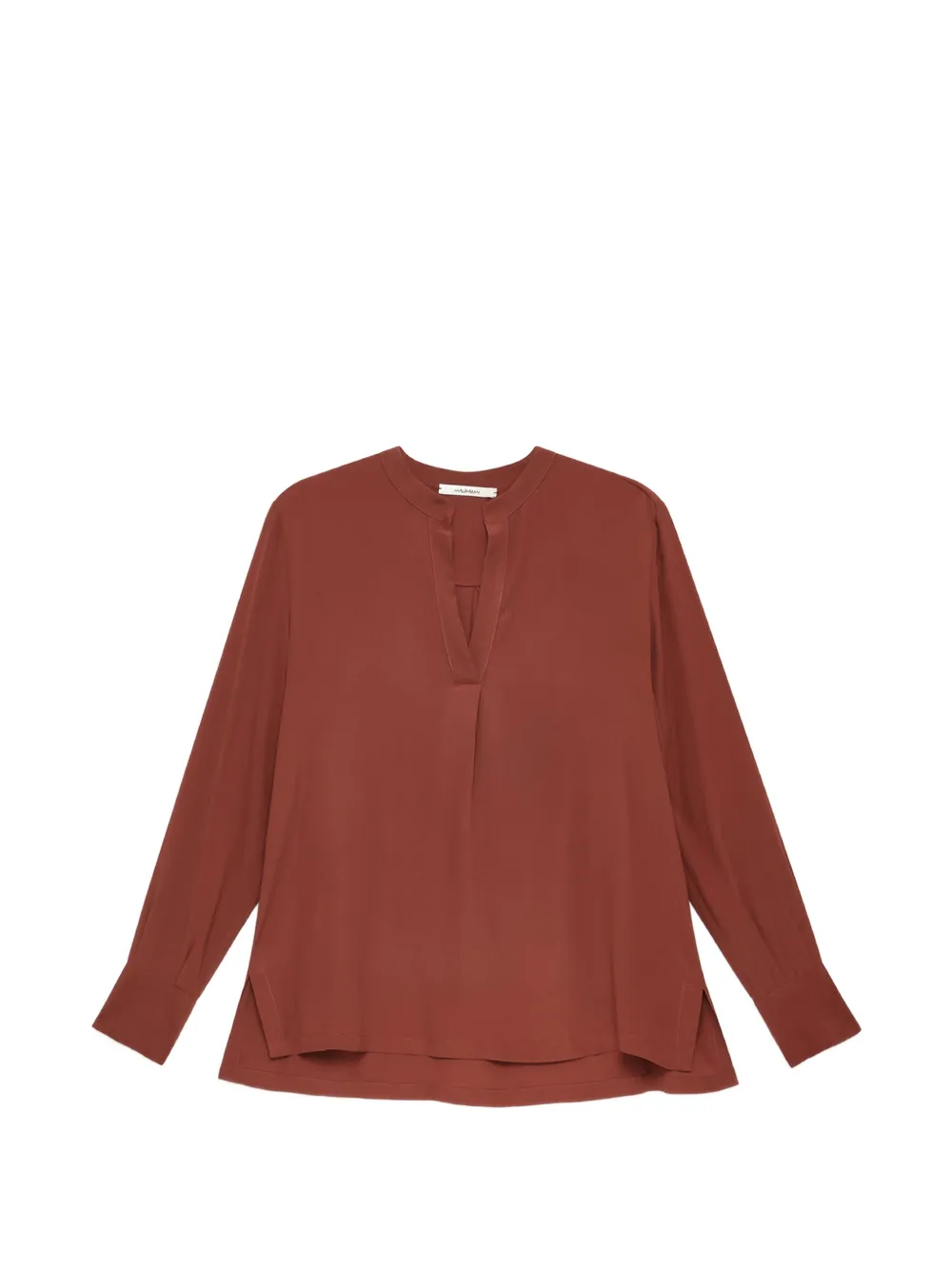 MALIPARMI crêpe de chine caftan shirt