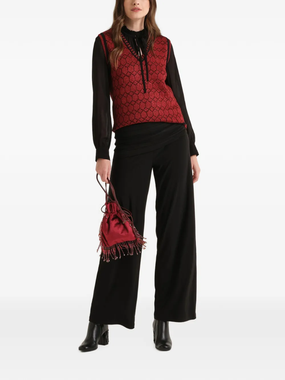 MALIPARMI Tecno Jersey broek met vlakken Zwart