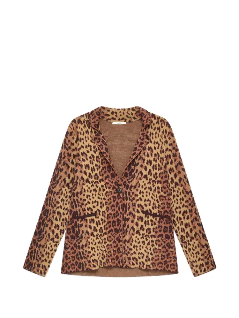 MALIPARMI leopard-print jacquard blazer