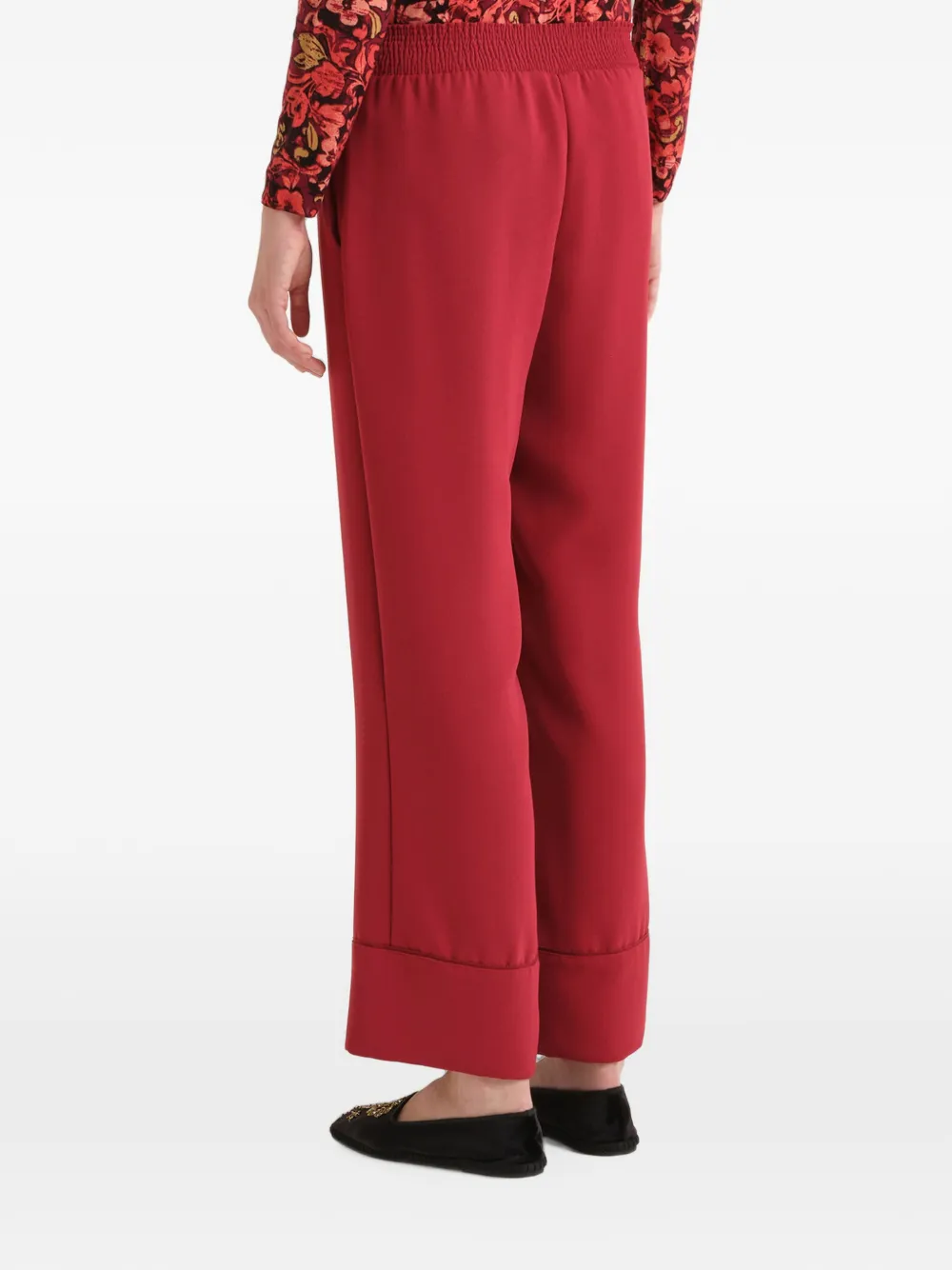 MALIPARMI Broek met elastische tailleband Rood