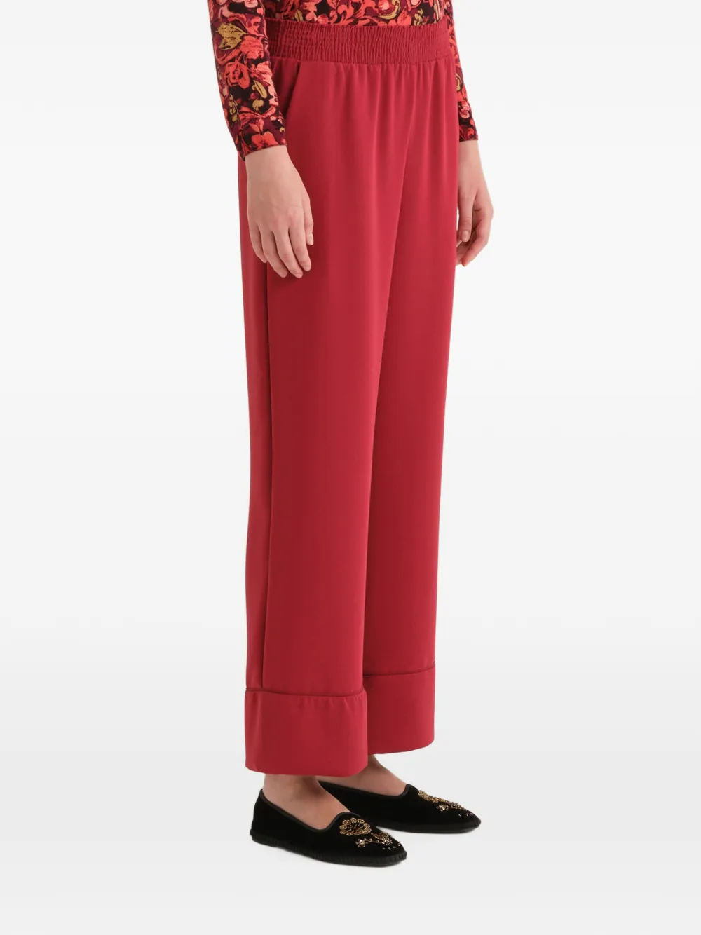 MALIPARMI Broek met elastische tailleband Rood