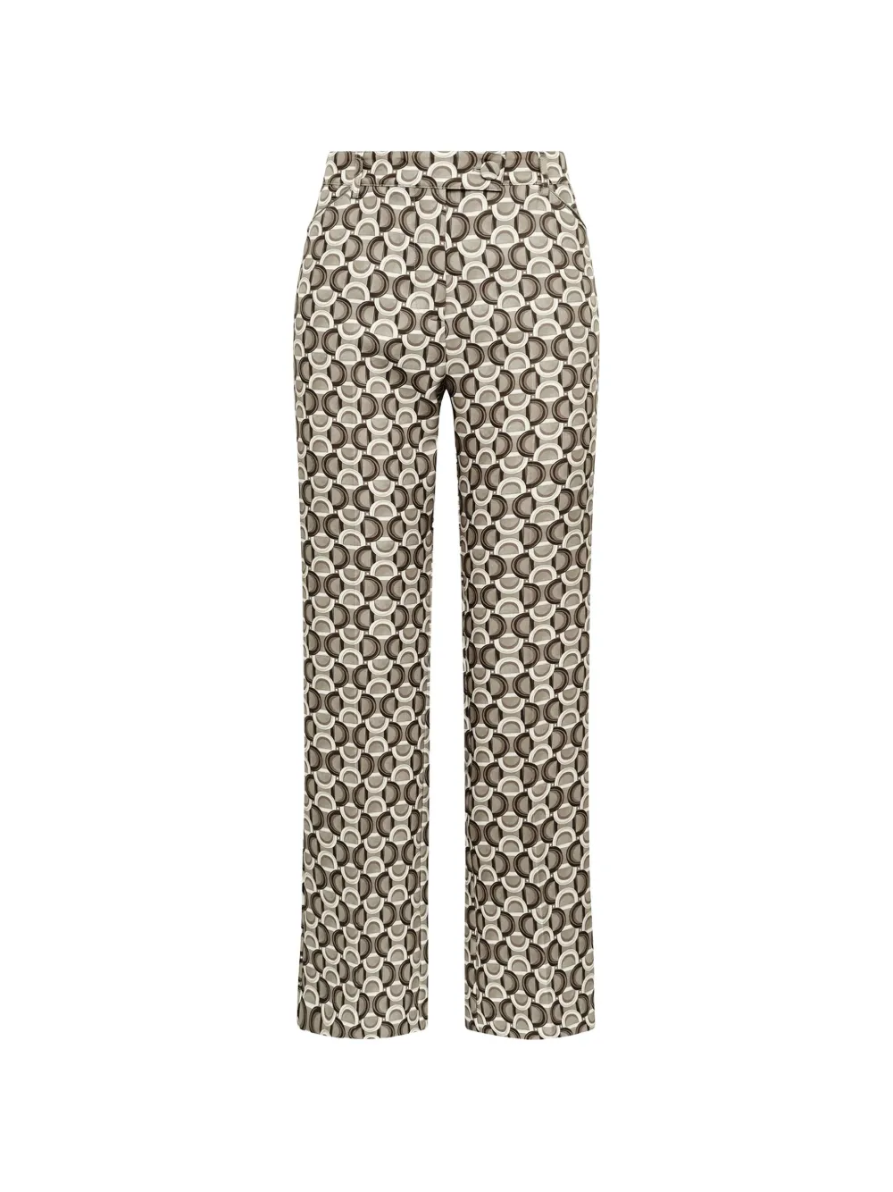 MALIPARMI Straight broek met orbit-print en ketting-print Grijs