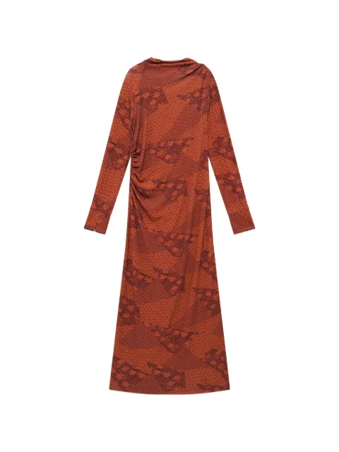 MALIPARMI vestido midi con motivo de mosaico