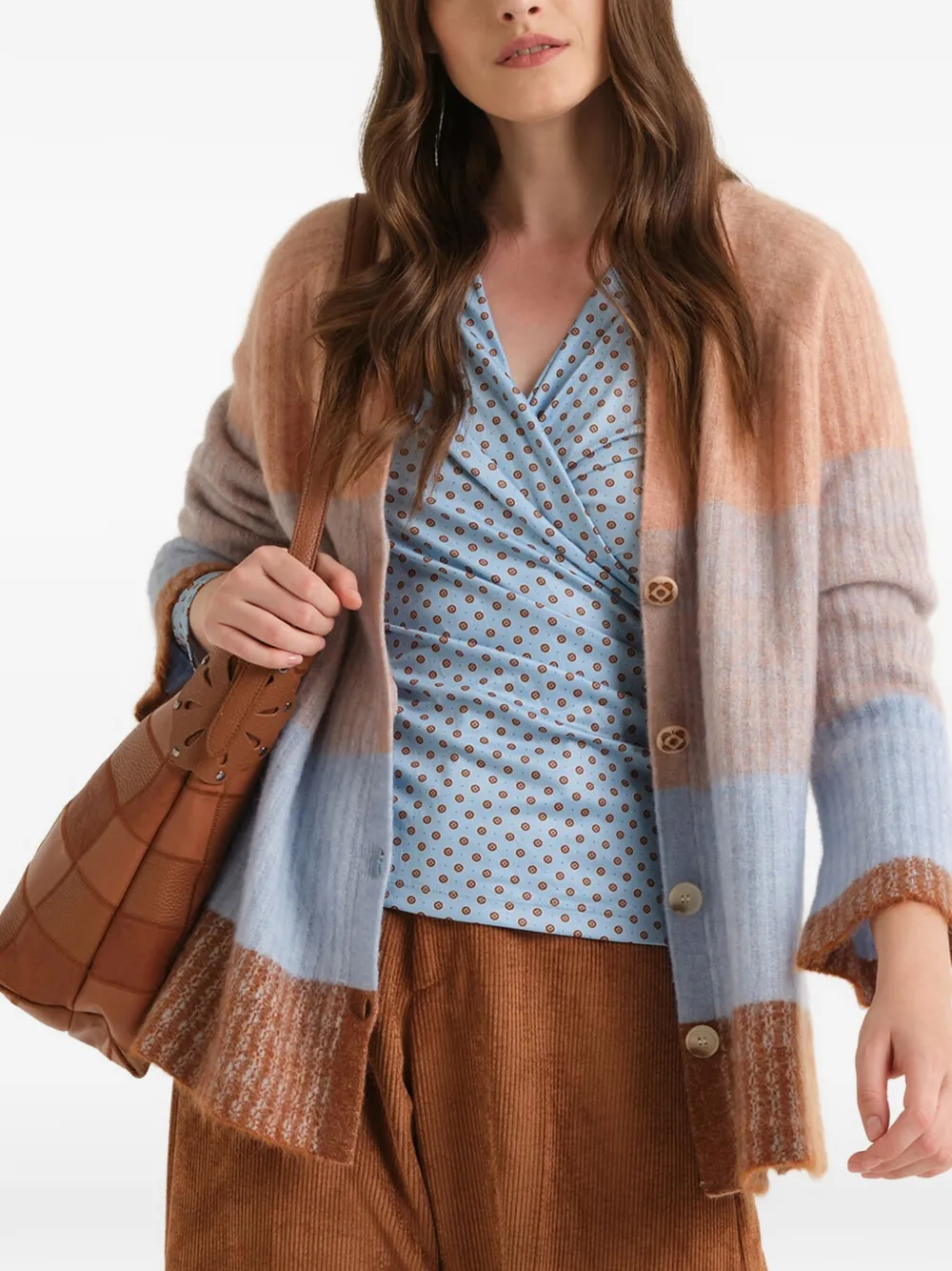 MALIPARMI Winter Sunset cardigan Bruin