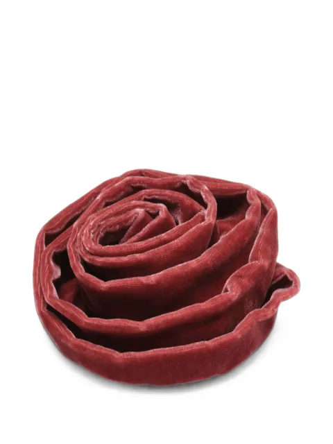MALIPARMI rose-shaped velvet brooch