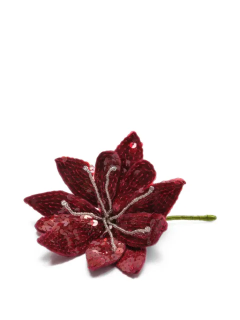 MALIPARMI Precious sequin-embellished flower brooch