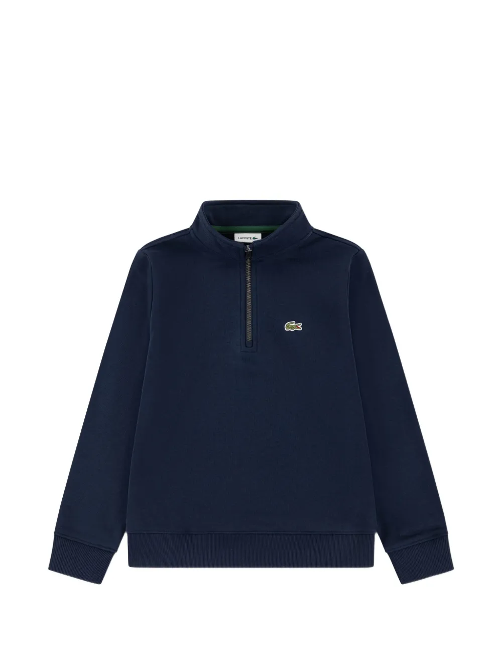 Lacoste Kids sweat zippé à patch logo - Bleu
