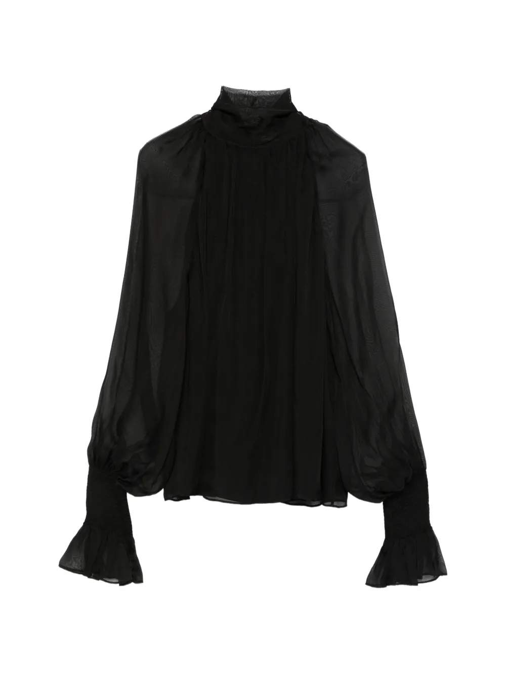 Temperley London Quintette blouse met gesmockte manchetten Zwart