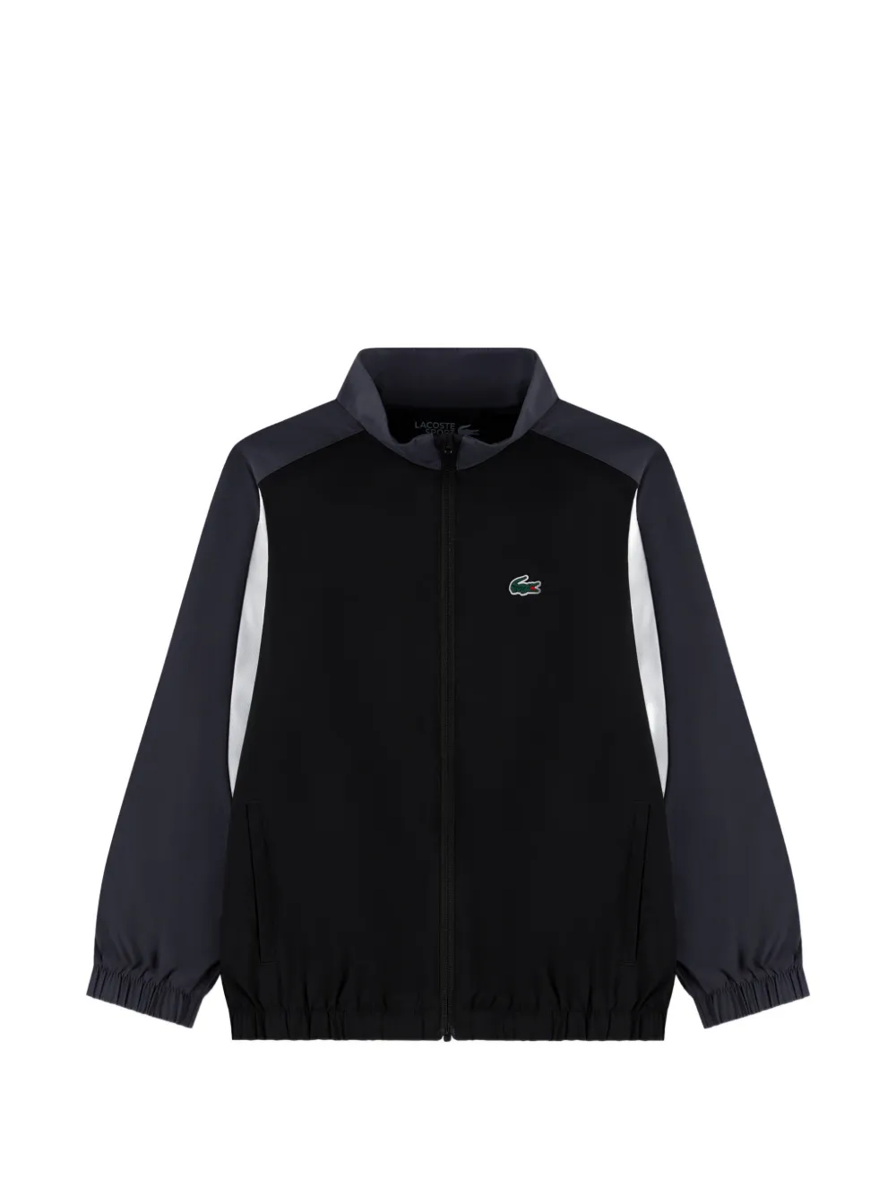 Lacoste Kids logo-patch colour-block tracksuit Zwart
