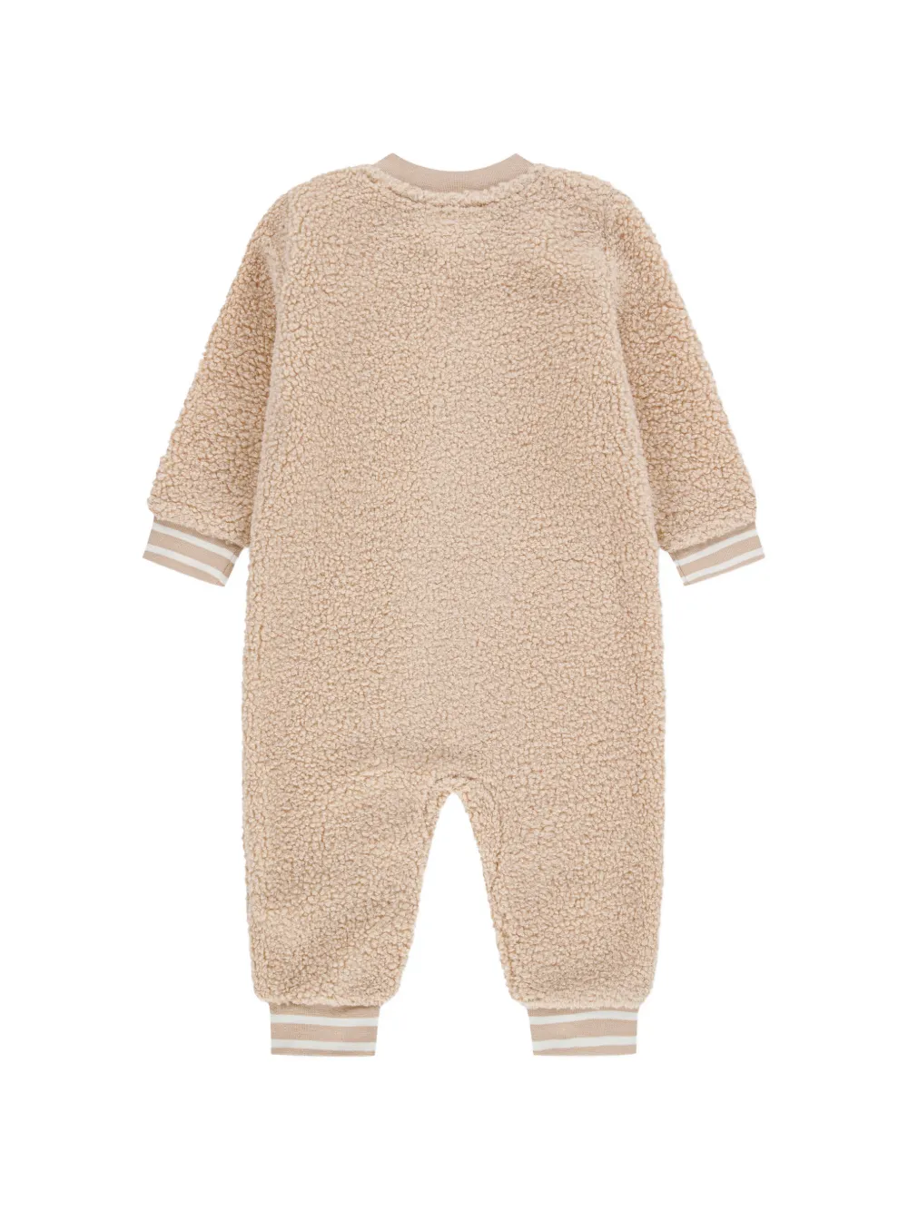 Lacoste Kids Jumpsuit met fleecetextuur en logo-patch Beige