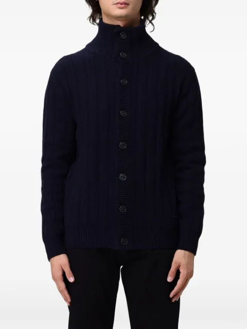 BROOKSFIELD ribbed-knit wool cardigan