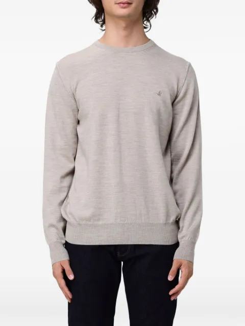 BROOKSFIELD logo-embroidered crew-neck sweater
