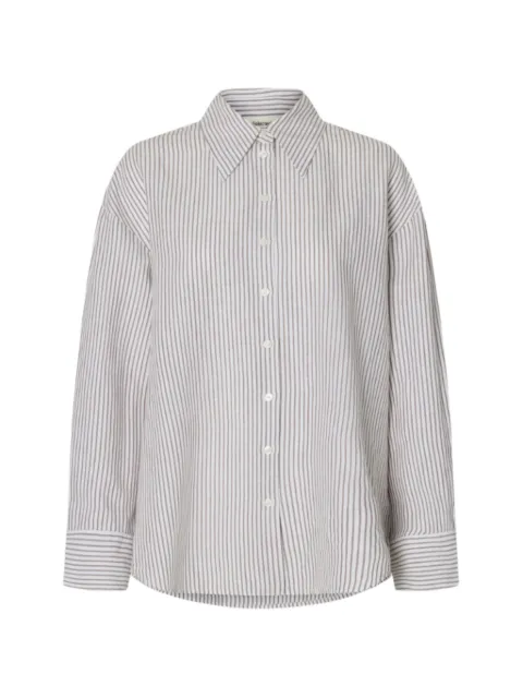 SELECTED oversized linen-blend shirt 