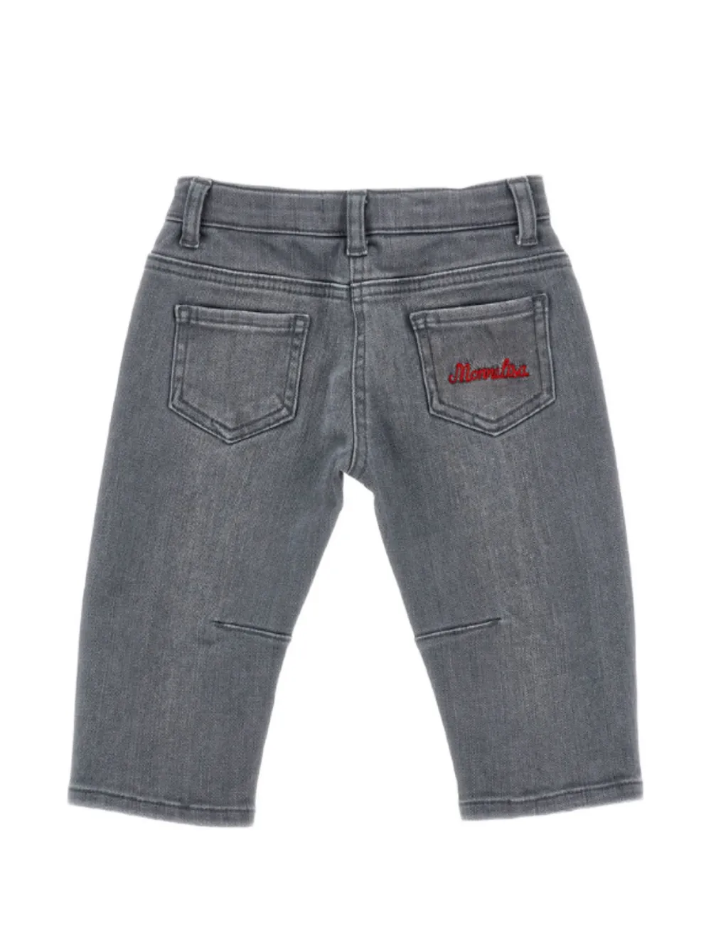 Monnalisa bow-embroidered jeans Grijs