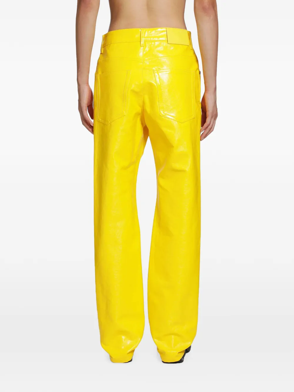 LOEWE Broek met rechte pijpen en glanzend effect Geel