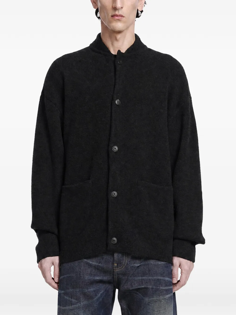 Giorgio Armani button-fastening high-neck cardigan