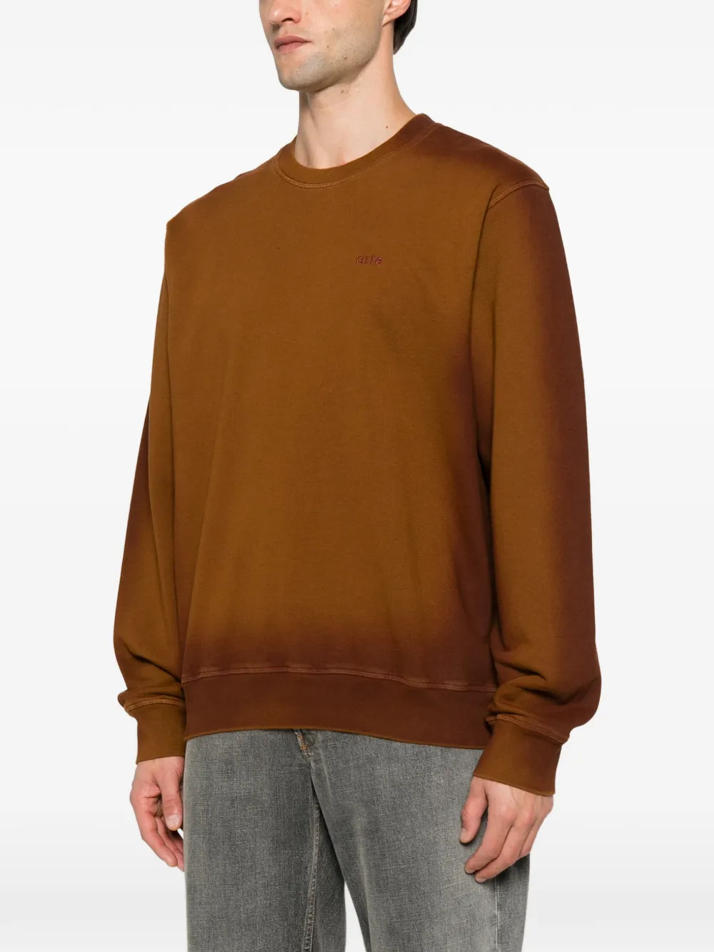 Arte Antwerp Sweater met borduurwerk en kleurverloop Bruin