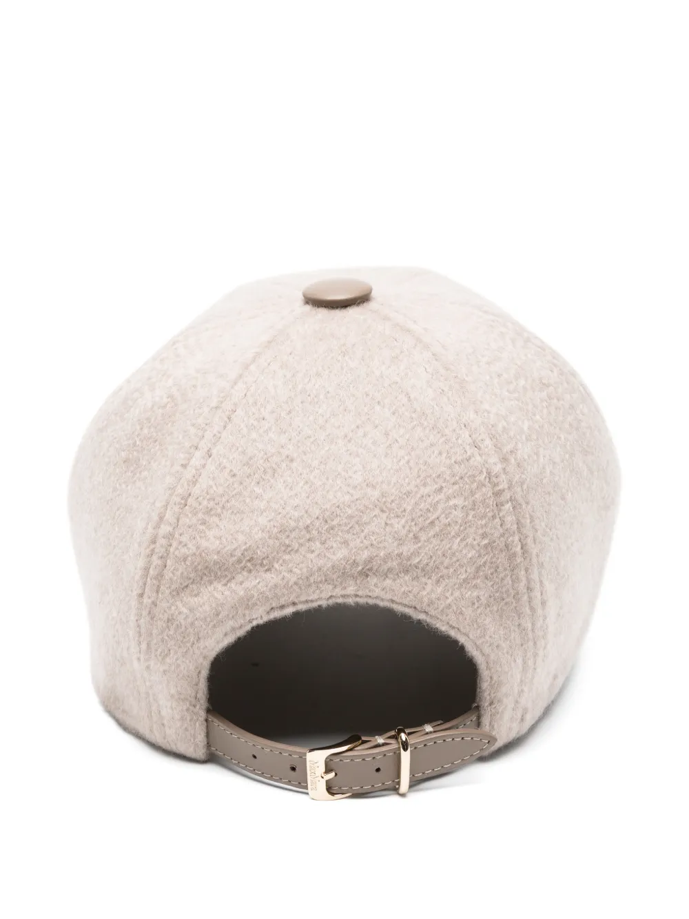 Max Mara cashmere drap baseball cap sand Beige