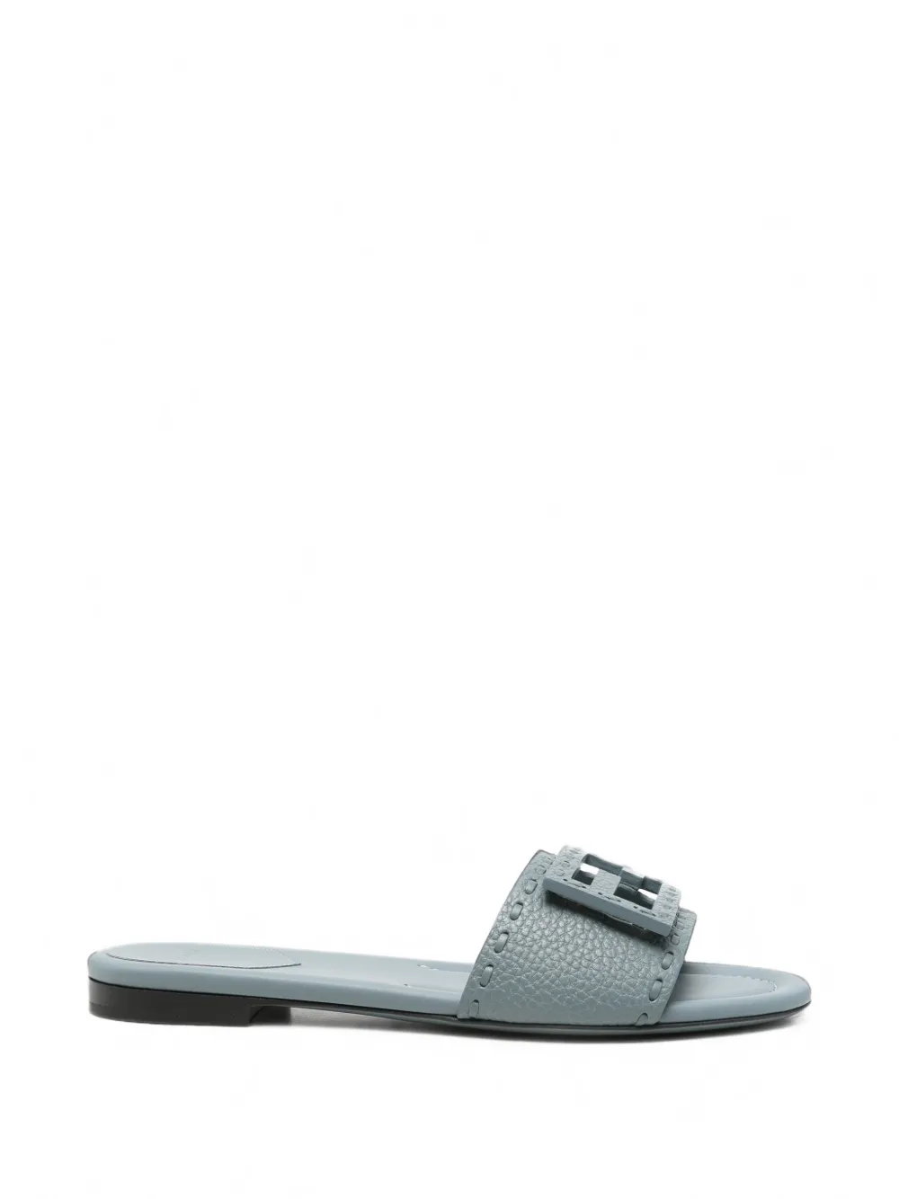 FENDI Tube baguette pebbled leather sandals - Blu