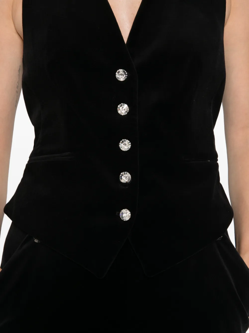 Temperley London Crystal Clove gilet Zwart