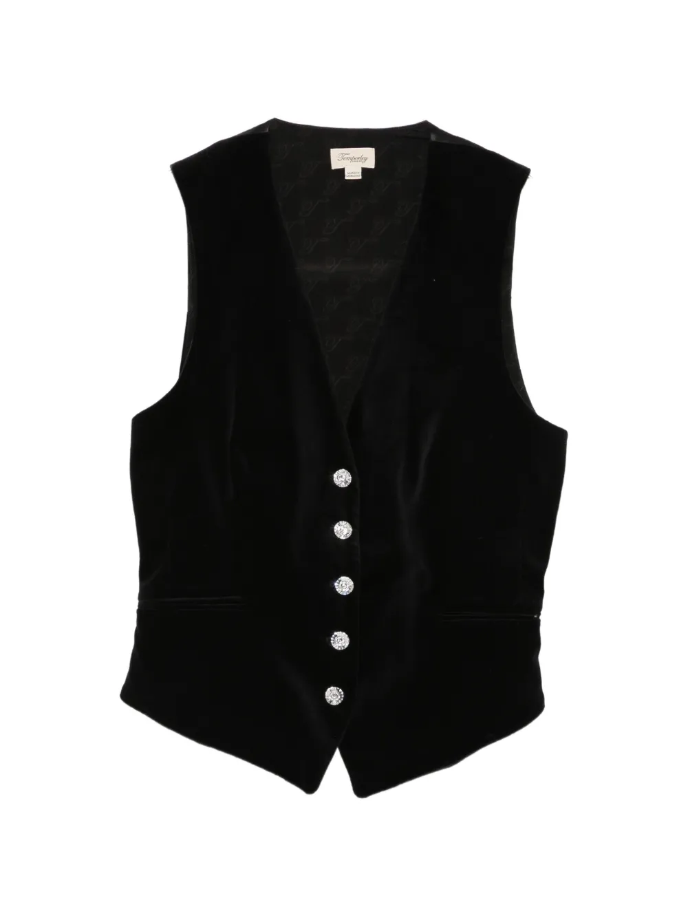 Temperley London Crystal Clove gilet Zwart