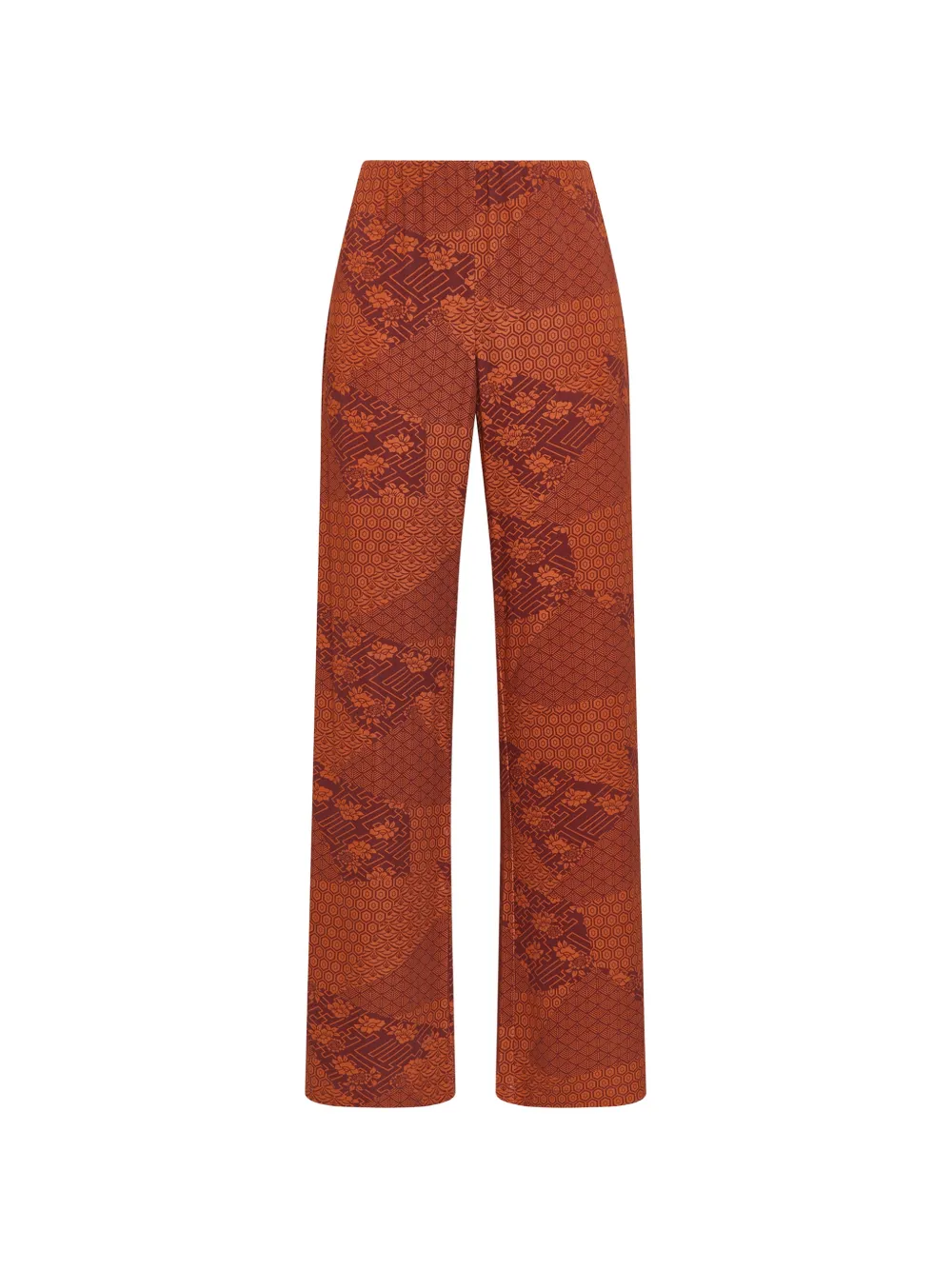 MALIPARMI Mosaic Kimono patchwork-print trousers