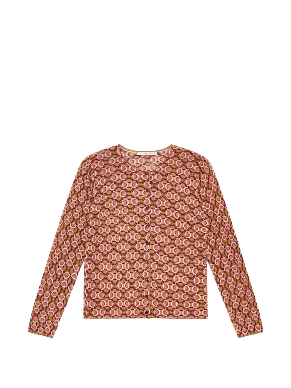 MALIPARMI geometric-print wool cardigan