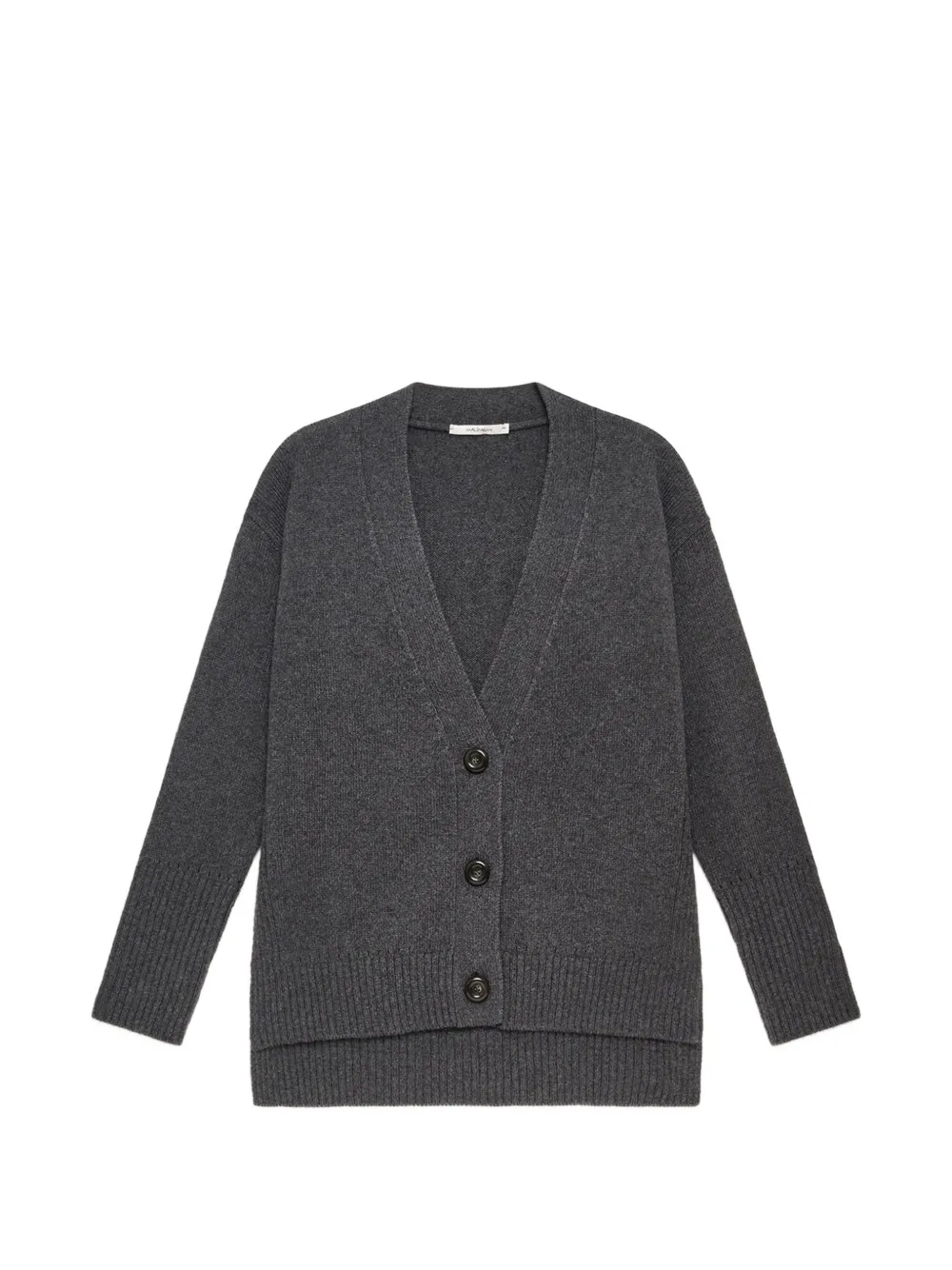 MALIPARMI ribbed-cuff V-neck cardigan Grijs