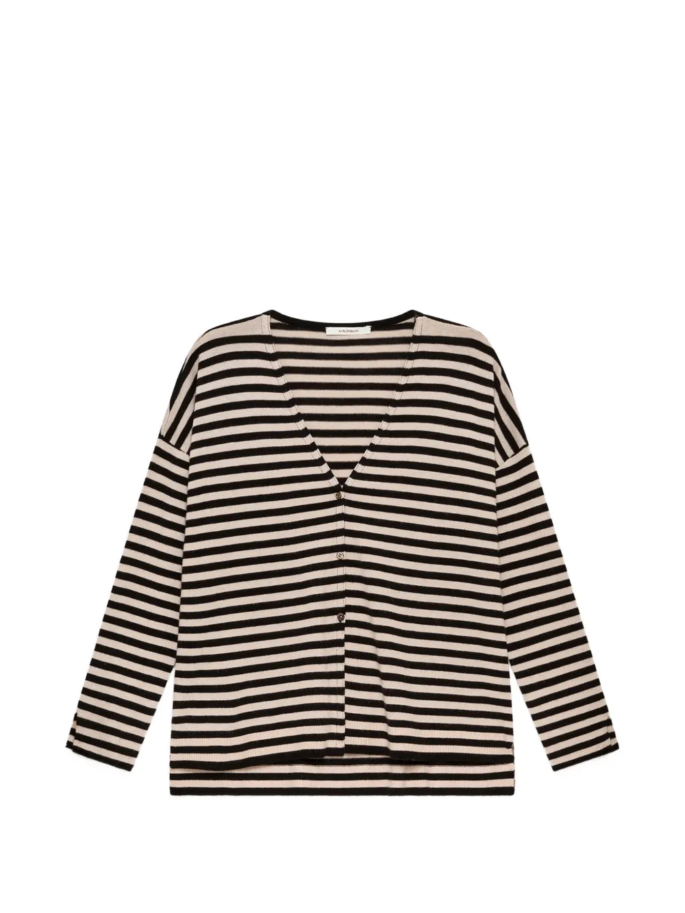 MALIPARMI Soft Touch striped cardigan Beige