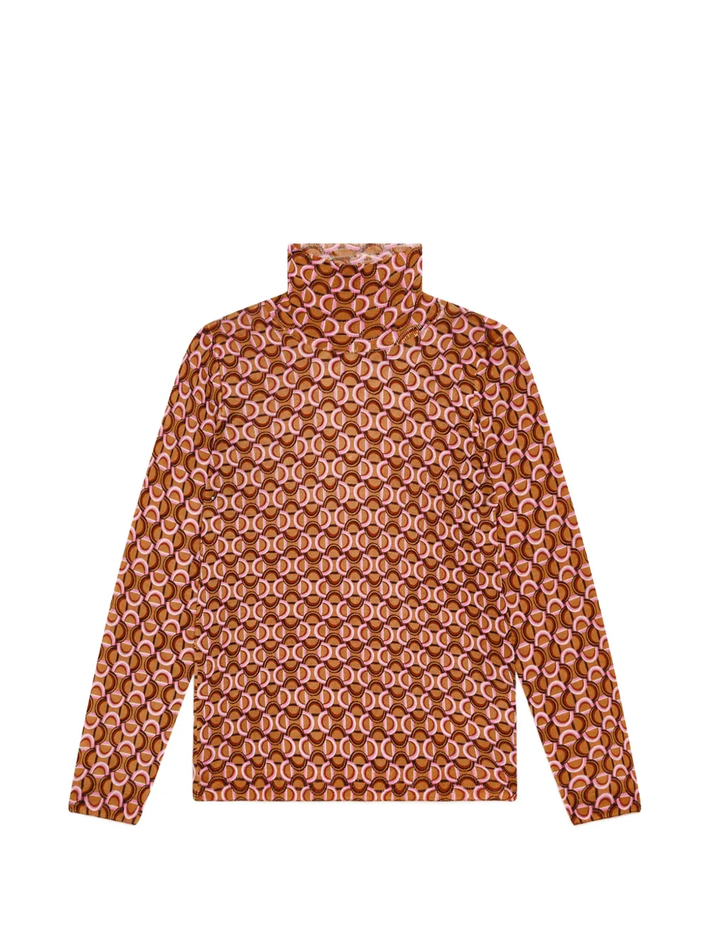 MALIPARMI graphic-print roll-neck sweater Bruin