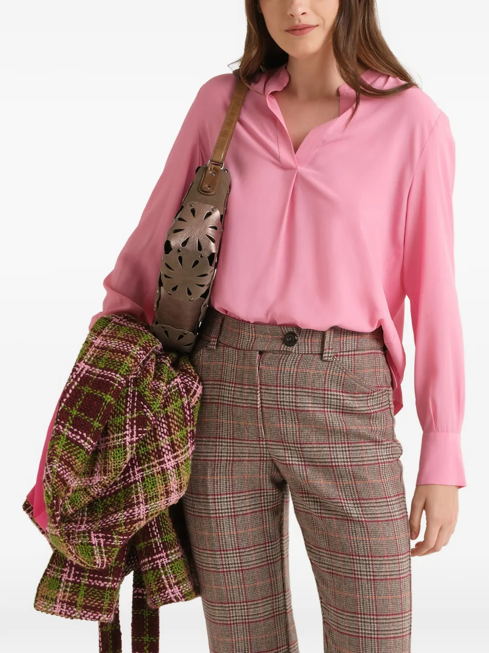 MALIPARMI crêpe-de-Chine kaftan