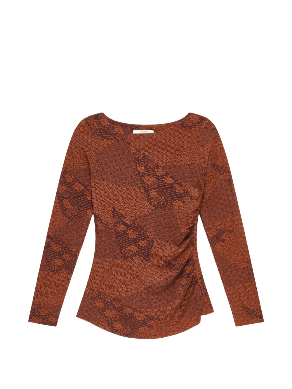 MALIPARMI Mosaic Kimono draped T-shirt
