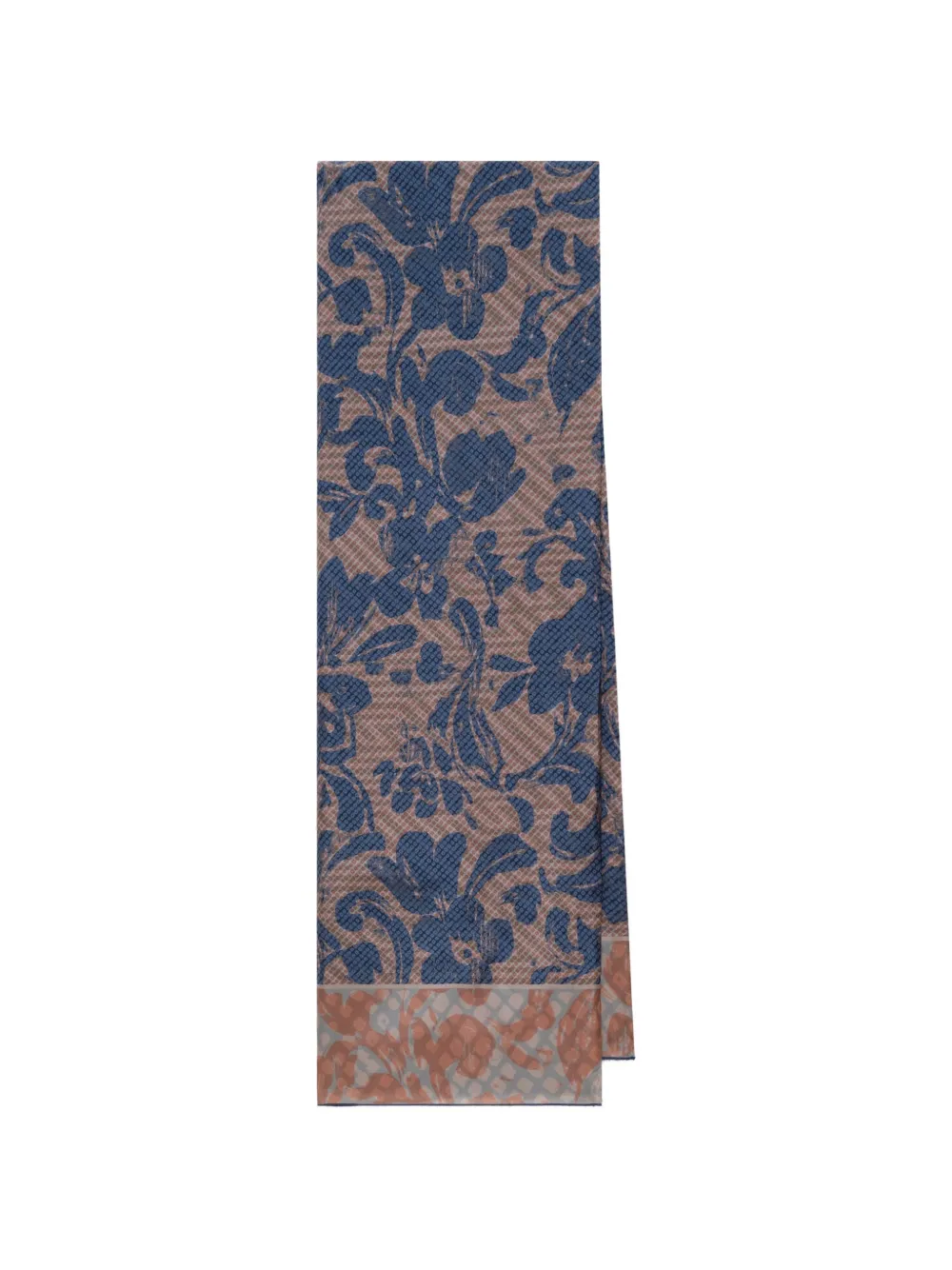 MALIPARMI Foulard in seta a fiori - Toni neutri