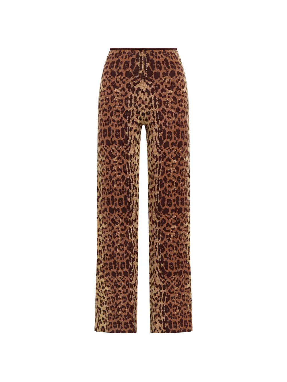 MALIPARMI leopard-print jacquard-knit trousers