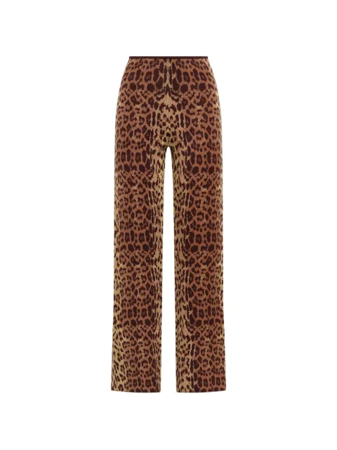 MALIPARMI leopard-print jacquard-knit trousers