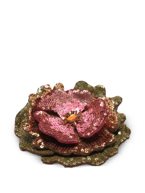 MALIPARMI sequin-embellished flower brooch